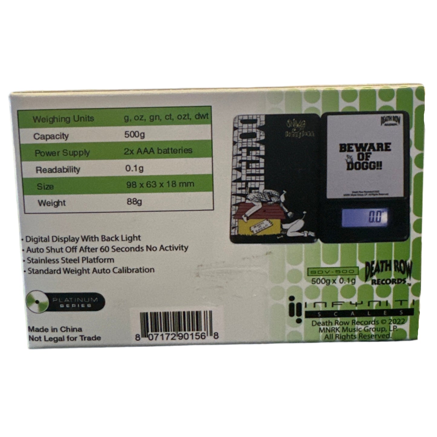 Infinity Scales - Beware of Dogg Small - CORONA CASH AND CARRY