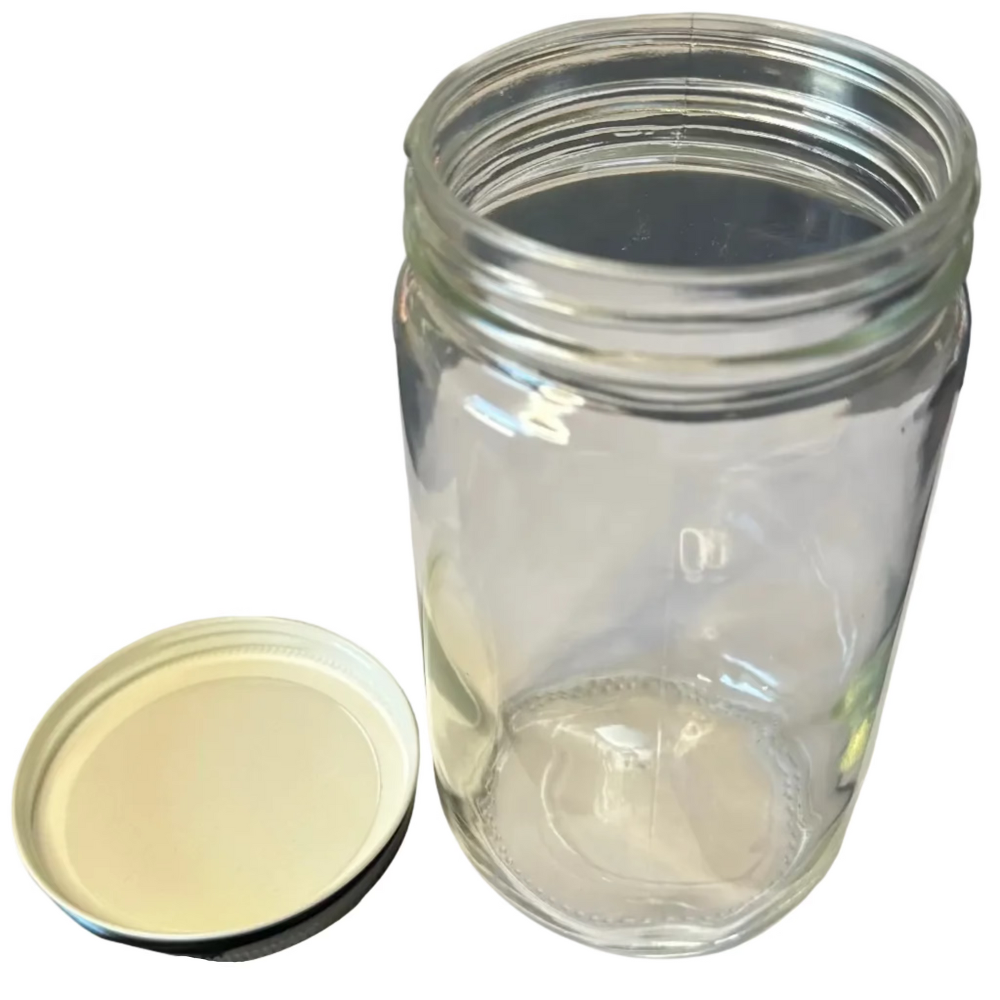 32oz Glass Jar - Black Metal Lid