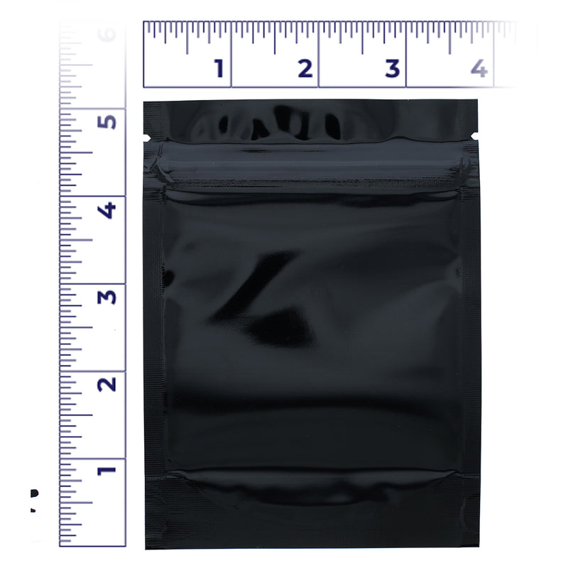 1/8 oz Mylar Bags [ Black / Clear ] - CORONA CASH AND CARRY