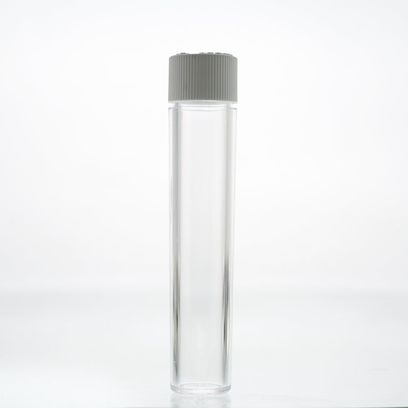 Clear Plastic Tube 3.3 in. - Childproof White Top - CORONA CASH AND CARRY
