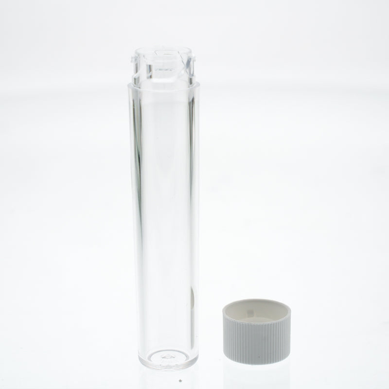Clear Plastic Tube 3.3 in. - Childproof White Top - CORONA CASH AND CARRY