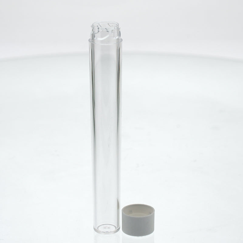 Clear Plastic Tube 4.7 in - Childproof White Top - CORONA CASH AND CARRY