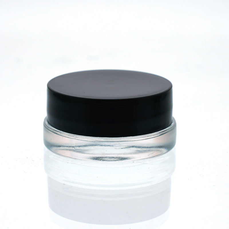 7 ml Glass Jars with Black Lids - CORONA CASH AND CARRY