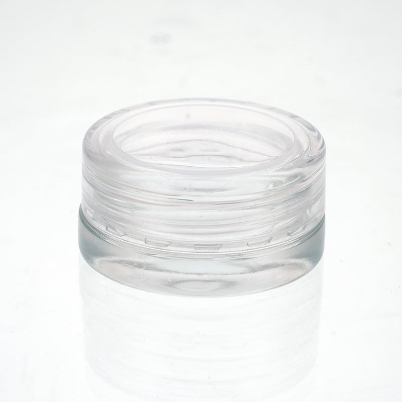 7 ml Glass Jar  with Plastic Clear Screw Top - CORONA CASH AND CARRY