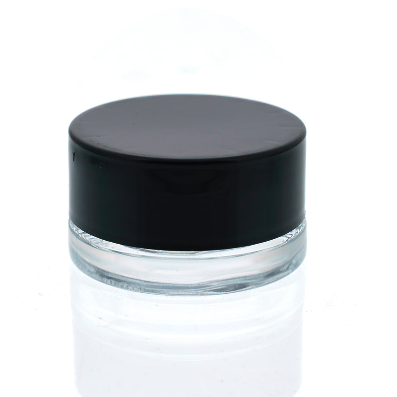 9 ml Glass Jar with Black Child Resistant Lid - CORONA CASH AND CARRY