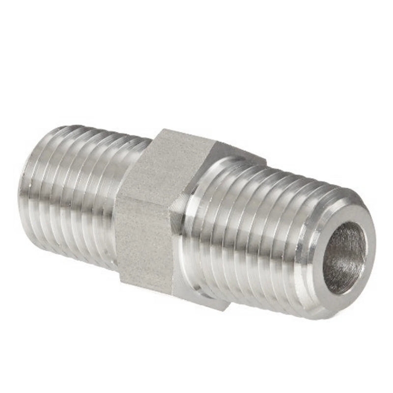 3/8 MNPT to 3/8Male NPT Adapter Hex Nipple Stainless Steel 304 - CORONA CASH AND CARRY