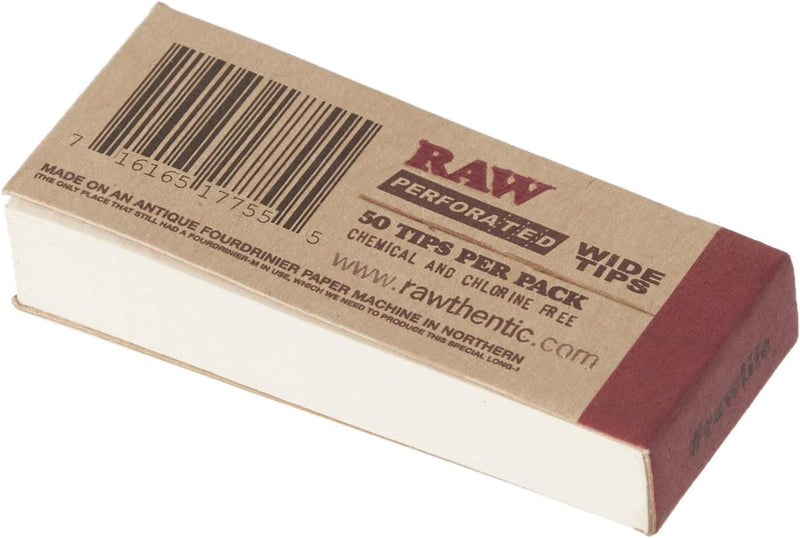 Raw Rolling Papers Perforated Wide Cotton Filter Tips - CORONA CASH AND CARRY