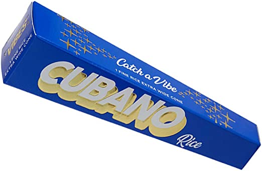 Vibes Rolling Papers King Size Cubano Rice Cone Ultra-Thin Made from Natural Rice Paper Chlorine Free (Rice) - CORONA CASH AND CARRY