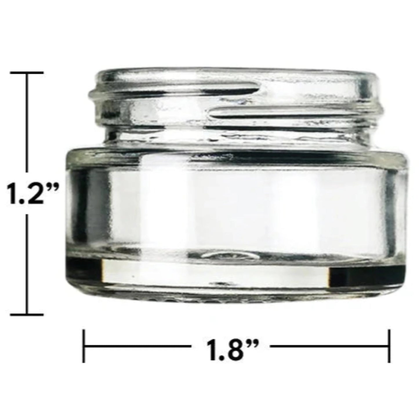 1/2oz Glass Jar - White Metal Lids