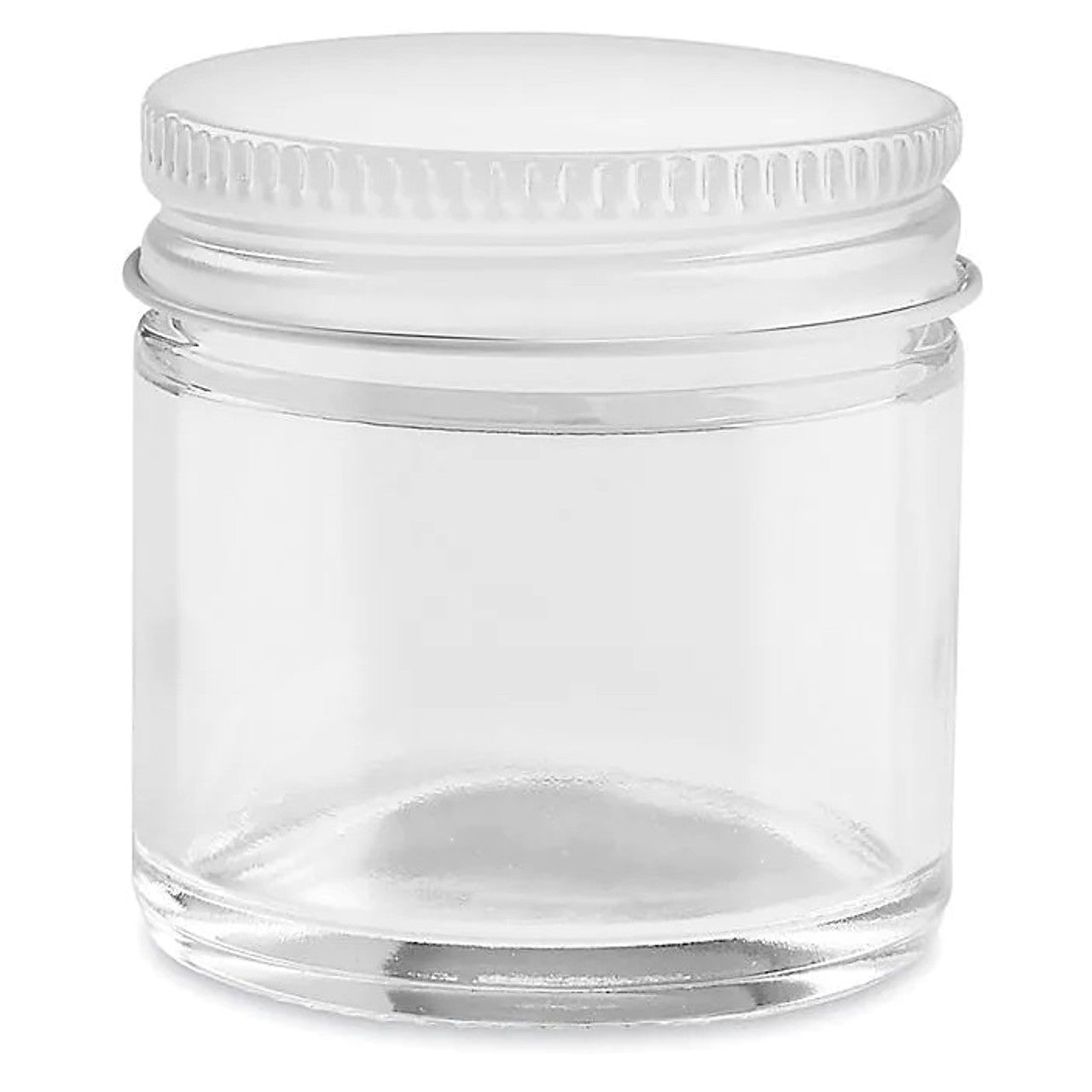 1oz Glass Jar - White Metal Lid - CORONA CASH AND CARRY