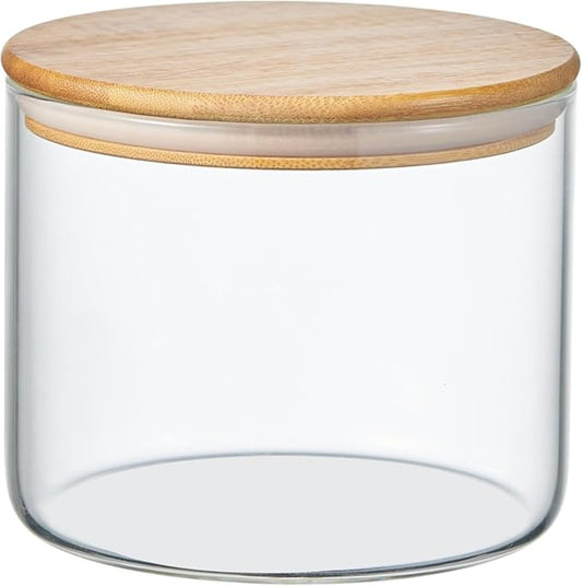 Glass Jar - Seal Tight Bamboo Lid - CORONA CASH AND CARRY