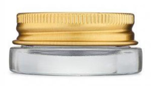 7mL Glass Jar - Gold Metal Lid