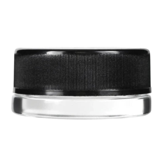 9ml Glass Jar - Black Plastic Lid