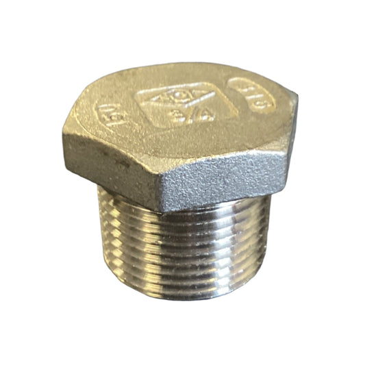 3/4" HEX PLUG Stainless Steel - bin 50