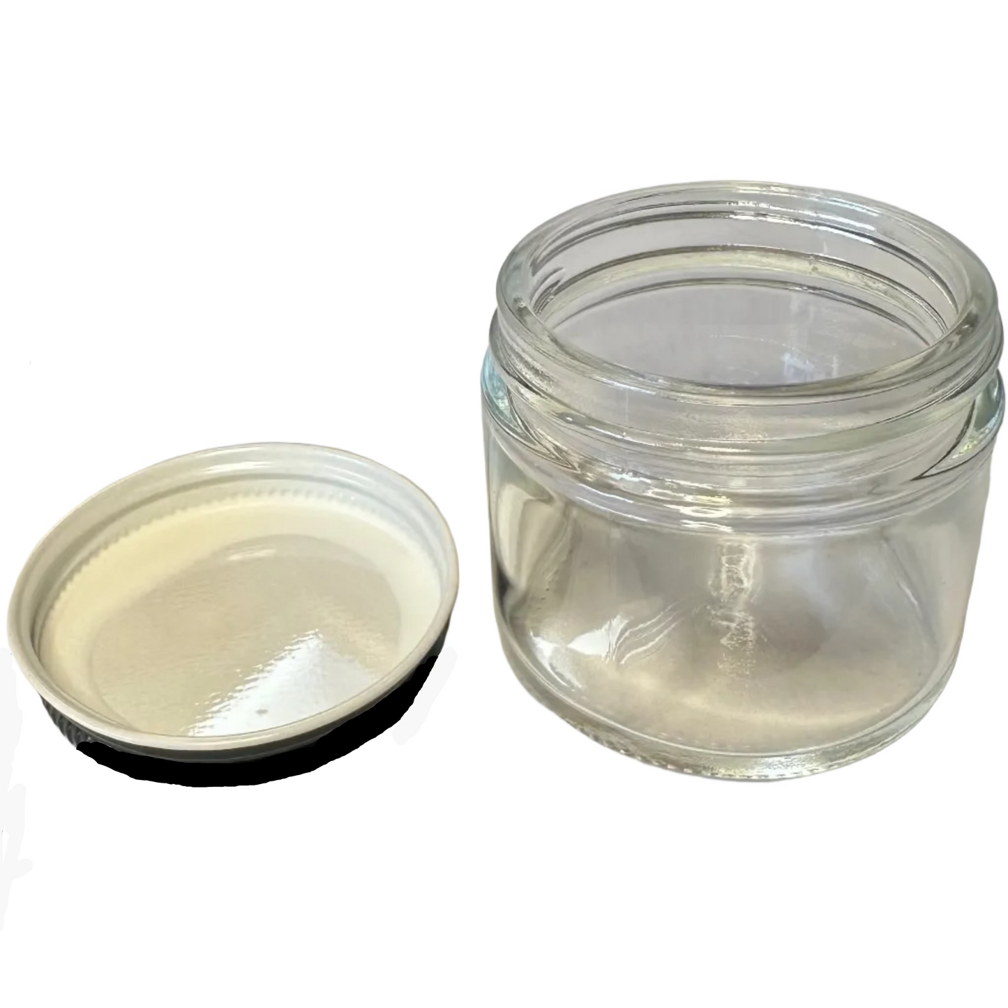 2oz Glass Jar - Black Metal Lid