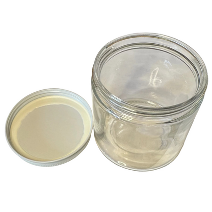 16oz Glass Jars - Black Metal Lid
