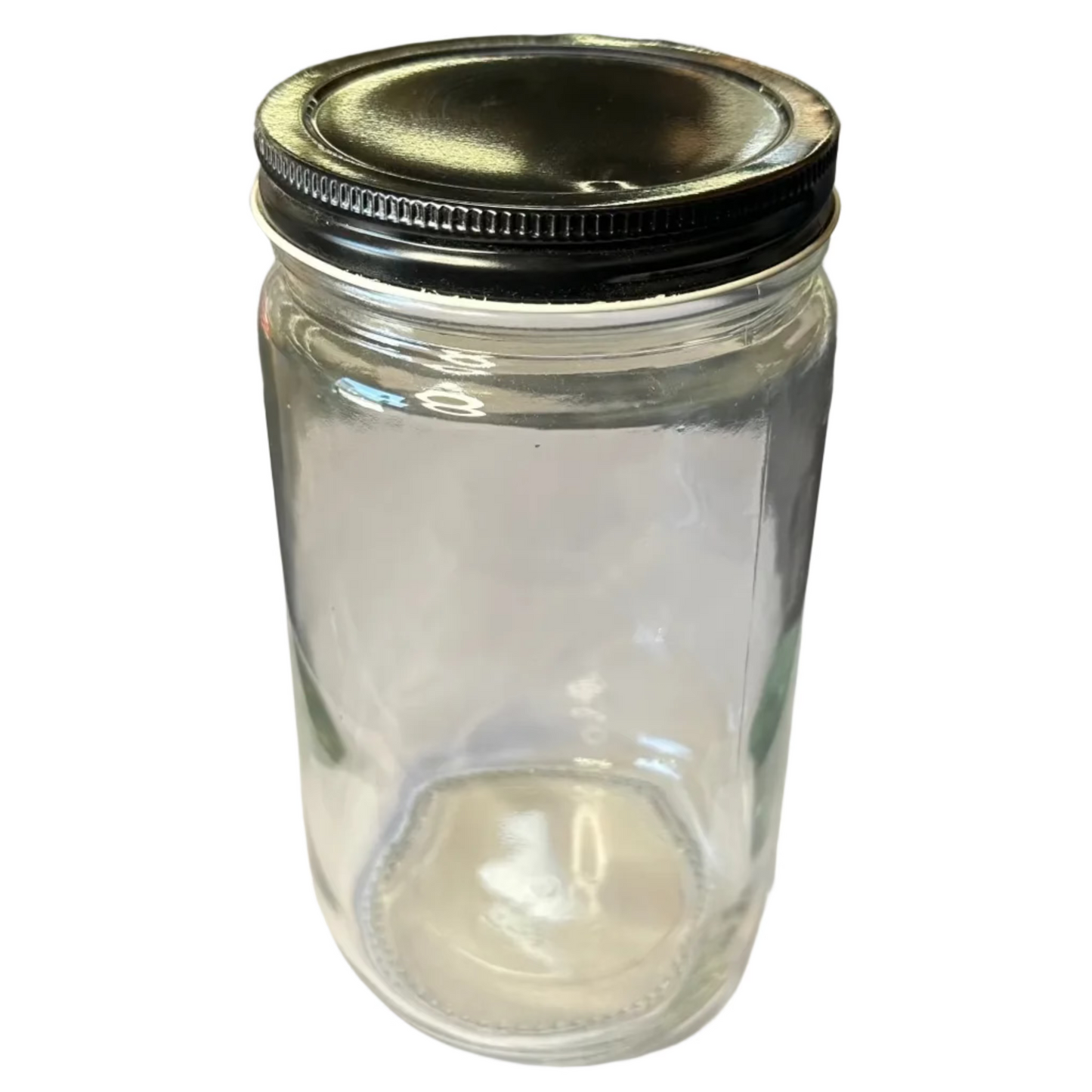 32oz Glass Jar - Black Metal Lid