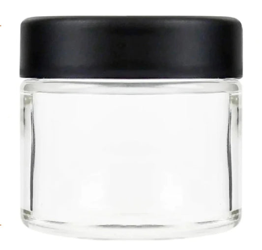 2oz Glass Jar - CR Black Lid