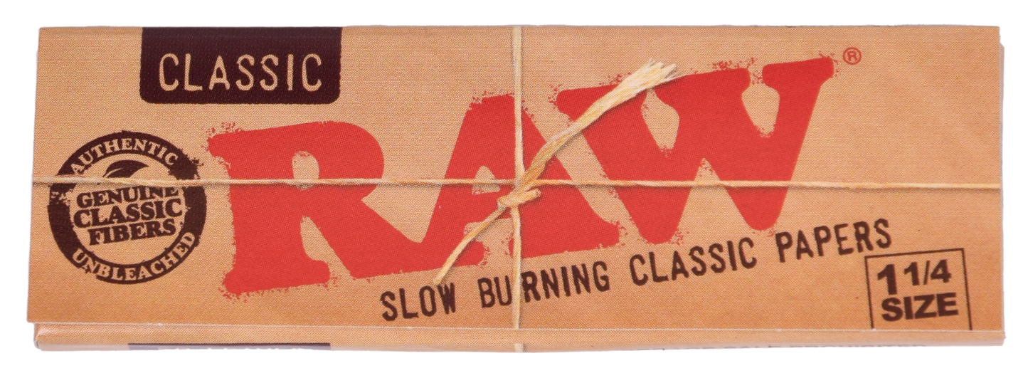 Raw Classic 1 1/4 Natural Unrefined Rolling Papers