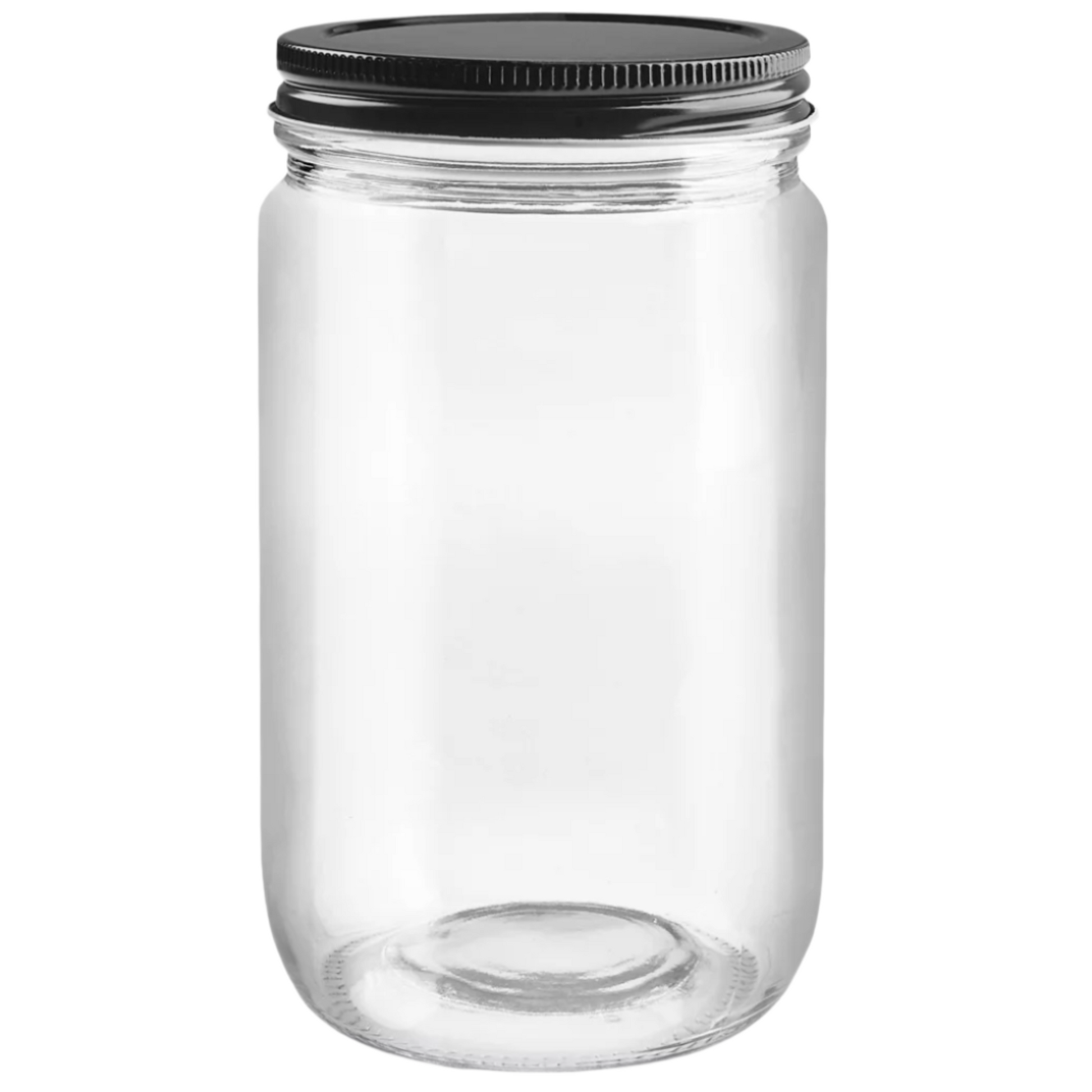 32oz Glass Jar - Black Metal Lid - CORONA CASH AND CARRY