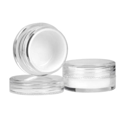 5ml Clear Plastic Jar - Silicone Lining