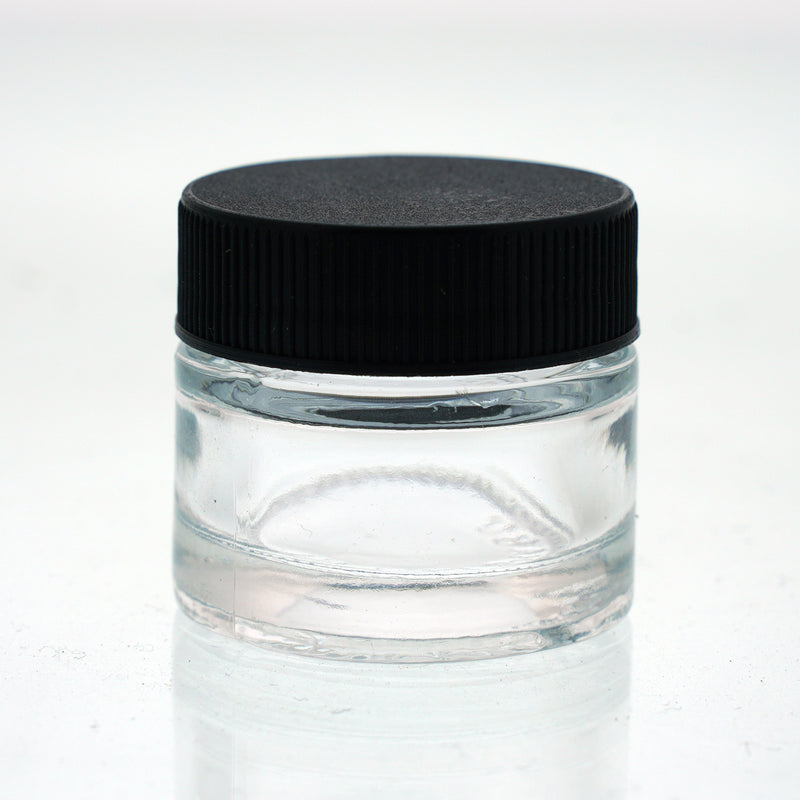 10 ml Glass Jars with Black Lids - CORONA CASH AND CARRY