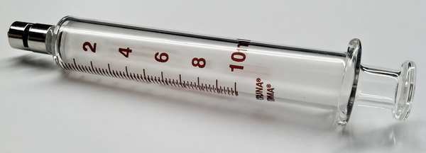 Glass Syringe, Metal Luer Lock, 10 mL - CORONA CASH AND CARRY