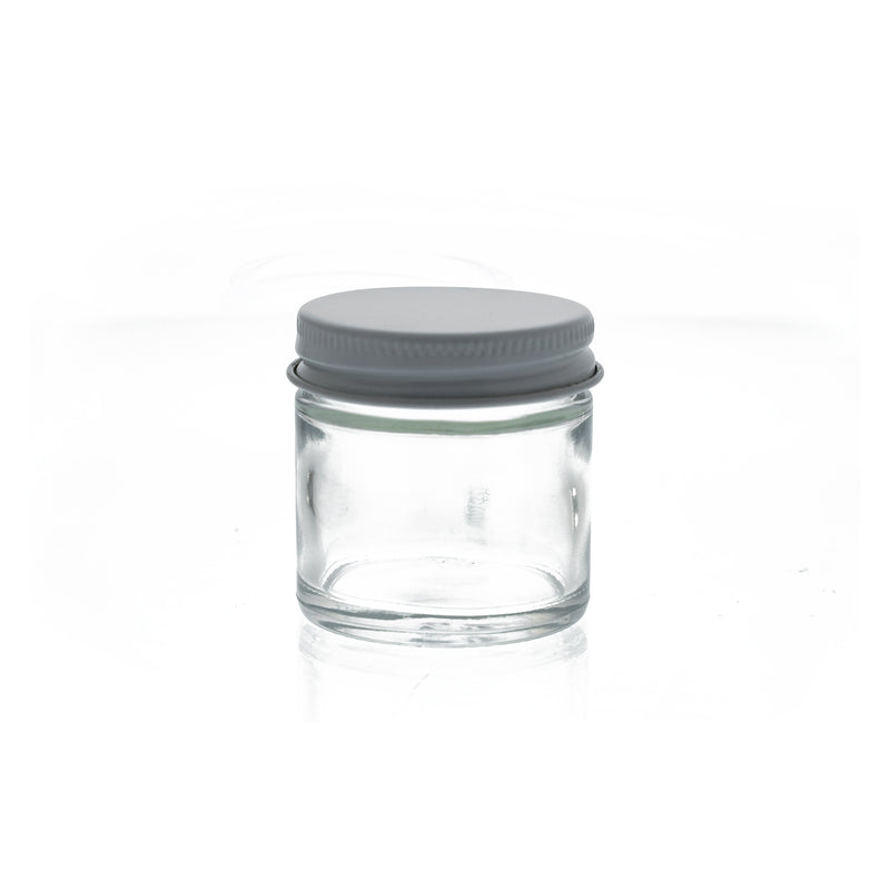 1oz Glass Jar with White Plastisol Metal Lid - CORONA CASH AND CARRY