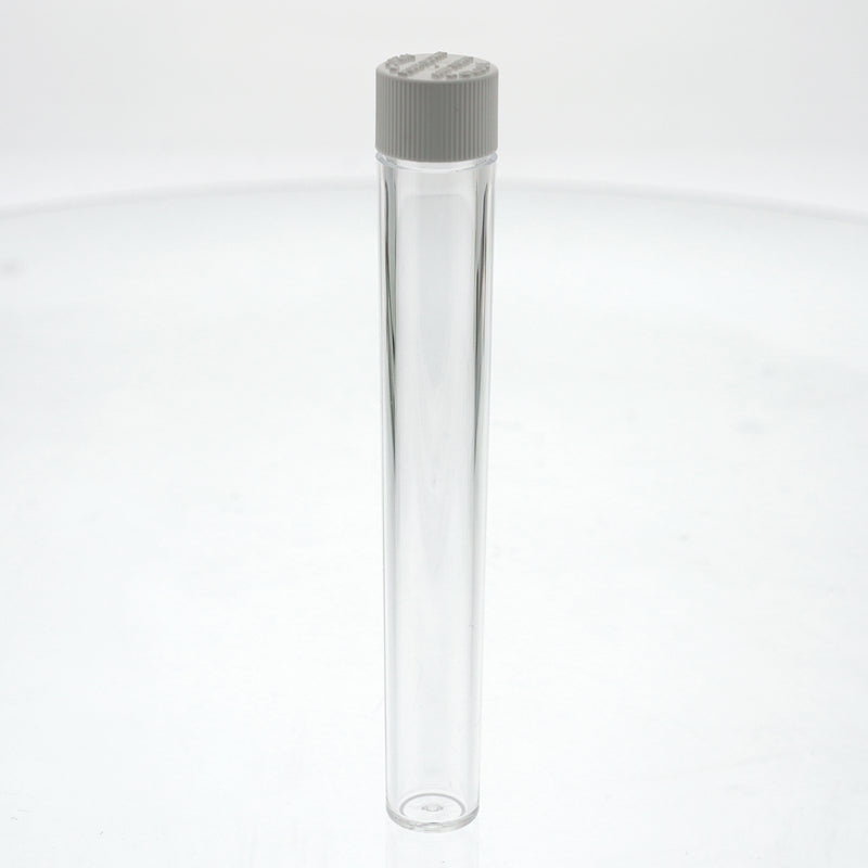 Clear Plastic Tube 4.7 in - Childproof White Top - CORONA CASH AND CARRY