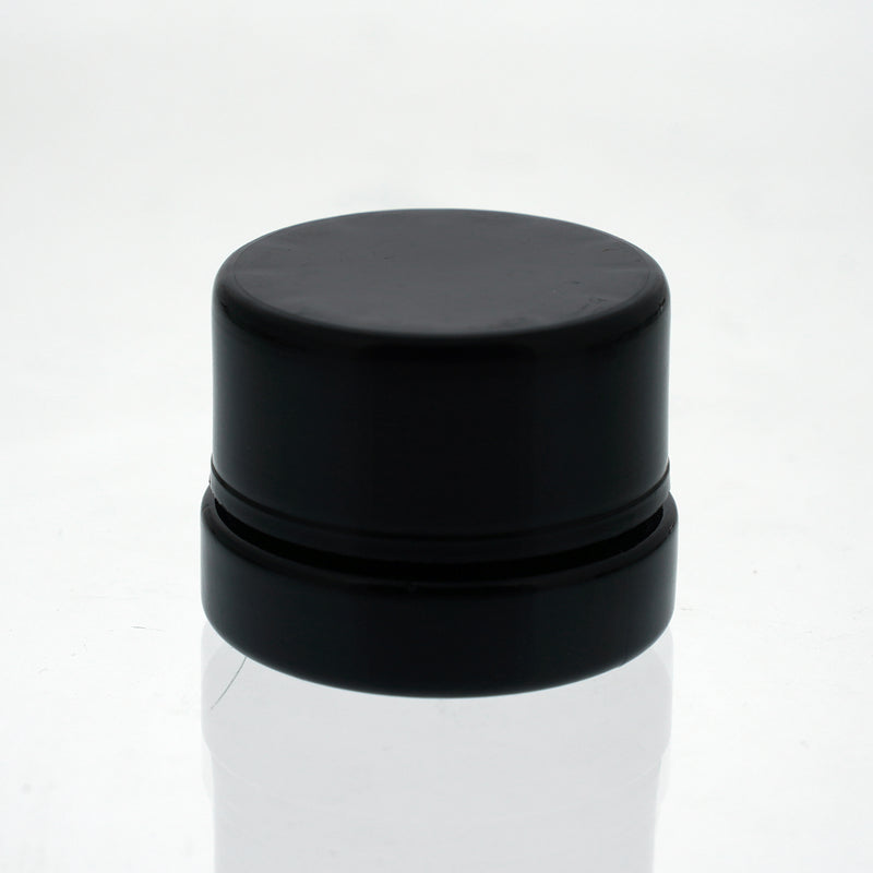 5 ml Black UV Childproof Cap Glass Jars - Black Cap - CORONA CASH AND CARRY