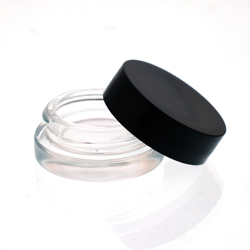7 ml Glass Jars with Black Lids - CORONA CASH AND CARRY