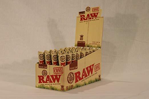 RAW Pre-Rolled Cones - 1 1/4" Size - 32 Packs of 3 - CORONA CASH AND CARRY