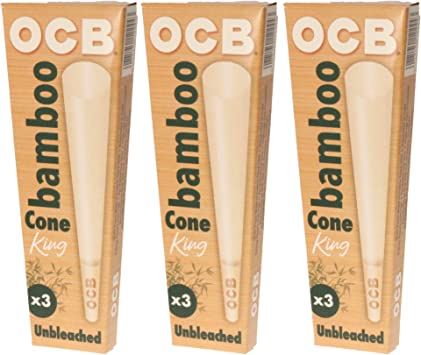 Packs OCB Bamboo King Size Cones (3 Cones in Pack) - CORONA CASH AND CARRY