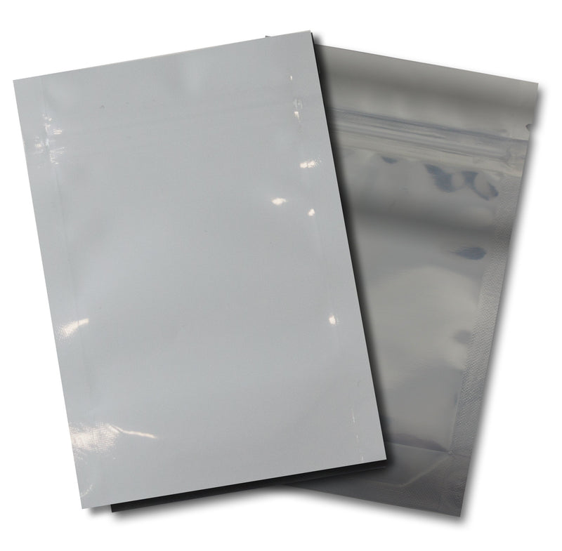 1/8th OZ Mylar Bags-08, White / Clear - (100 units) - CORONA CASH AND CARRY