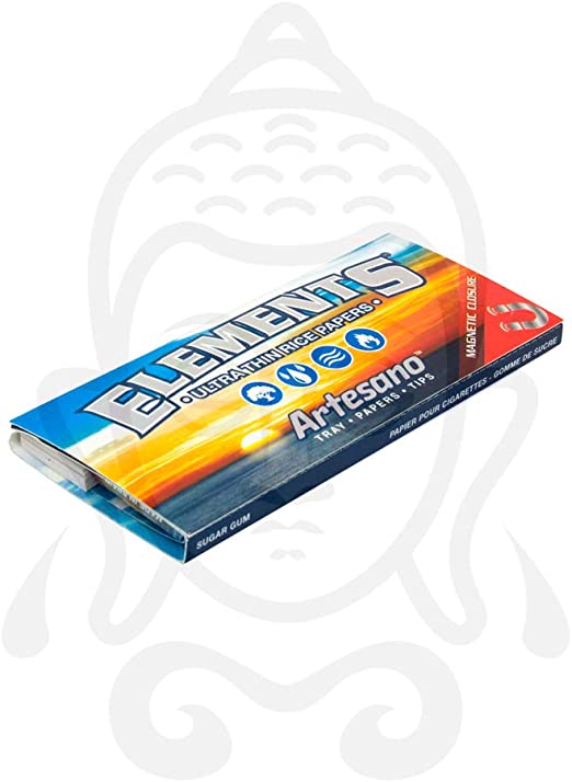 Elements Ultra Thin Rice Rolling Papers - Artesano King Tray Papers and Tips - CORONA CASH AND CARRY