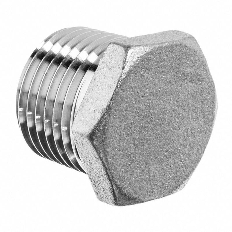 Hex Head Plug: 316 Stainless Steel, 1/4 in Fitting Pipe Size, Male - CORONA CASH AND CARRY