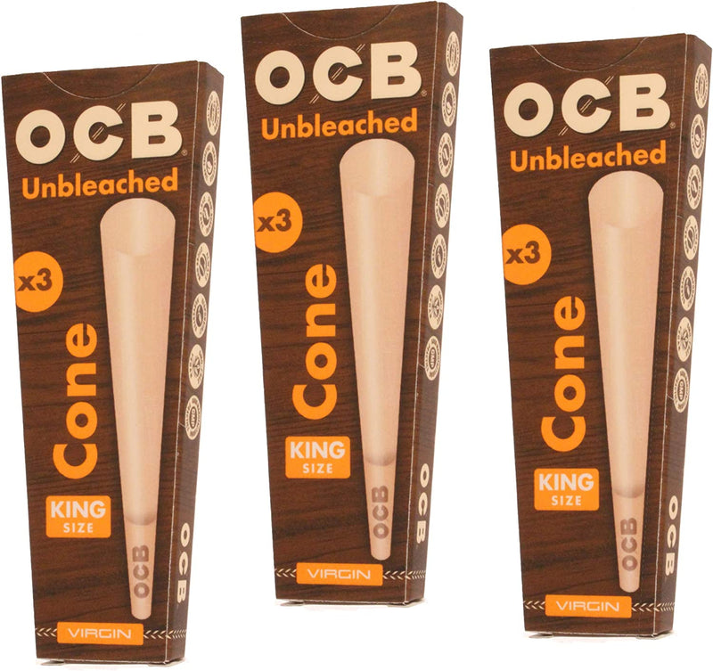 OCB Virgin Unbleached Cones Ultra Thin - King Size - CORONA CASH AND CARRY