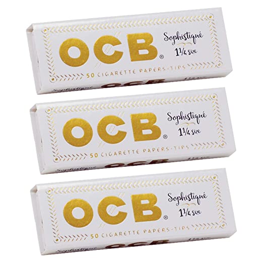 OCB Sophistique 1 1/4 Rolling Paper & Tips -  50 Papers/Tips Each - CORONA CASH AND CARRY