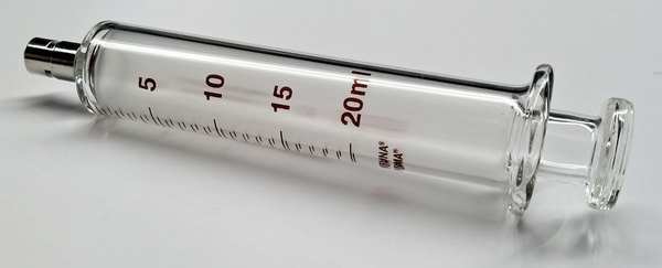 Glass Syringe, Metal Luer Lock, 20 mL - CORONA CASH AND CARRY