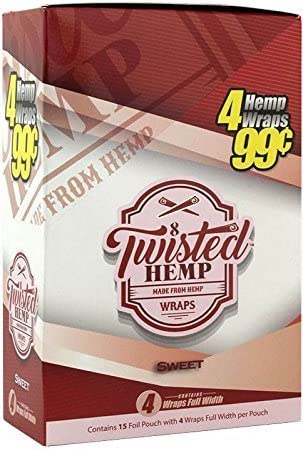 Twisted Hemp Wraps | Sweet |15 pk |4 Wraps per Pack - CORONA CASH AND CARRY