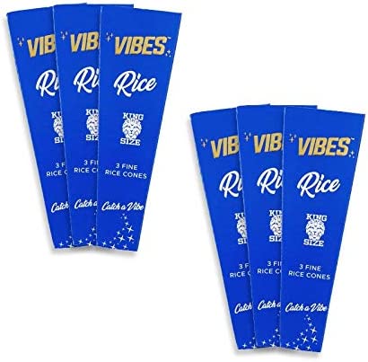 Vibes Pre Rolled Cones King Size - Natural Rolling Papers with Tips Packing Tool Included - CORONA CASH AND CARRY